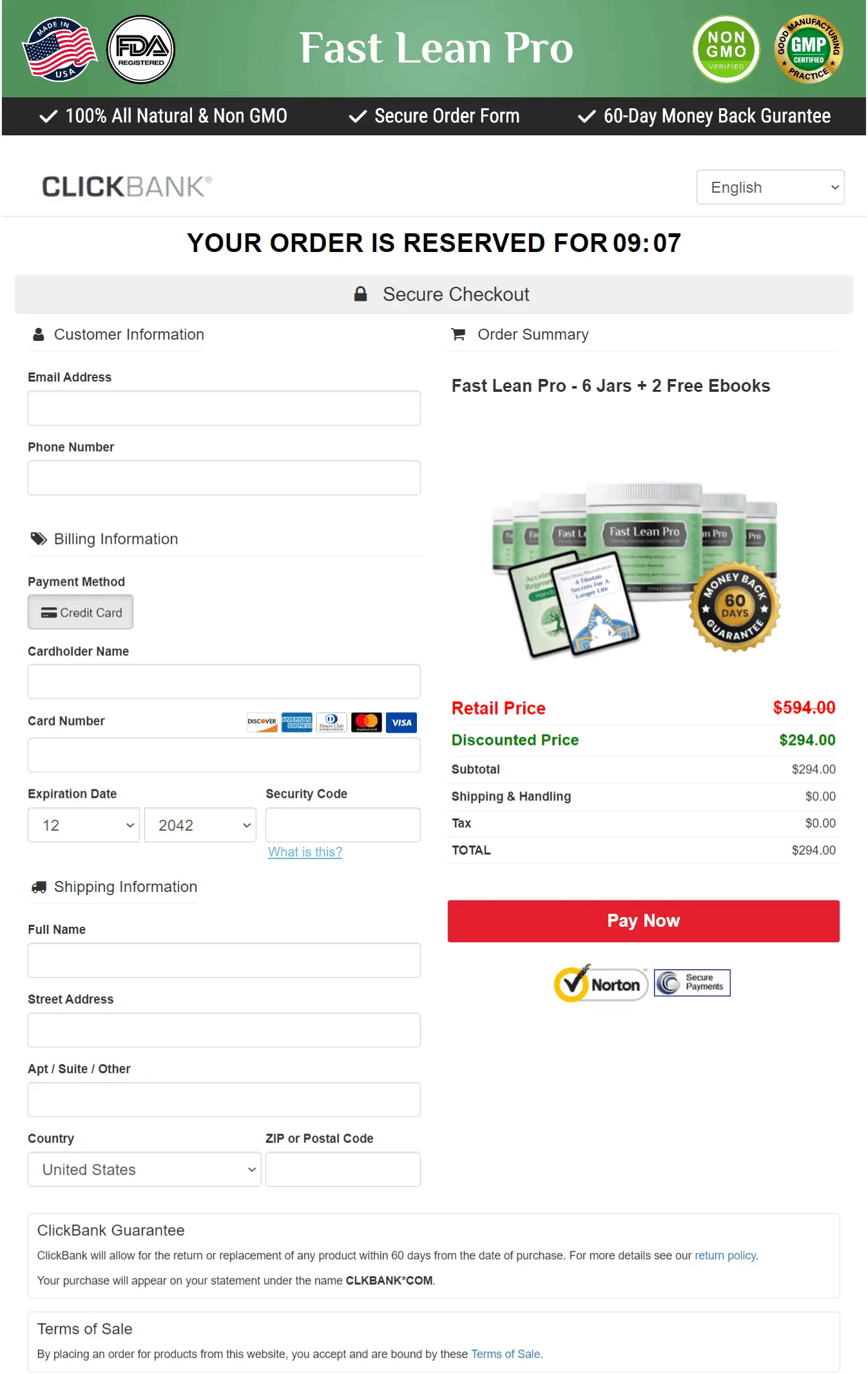 Fast Lean Pro Fast Lean Pro - Order Page